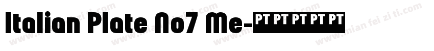 Italian Plate No7 Me字体转换